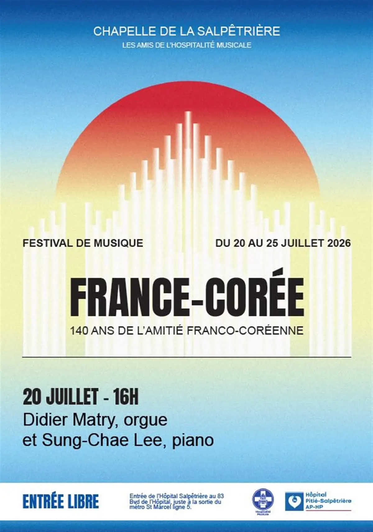 Concert orgue et piano pour le 140ème anniversaire de l'Amitié Franco-Coréenne