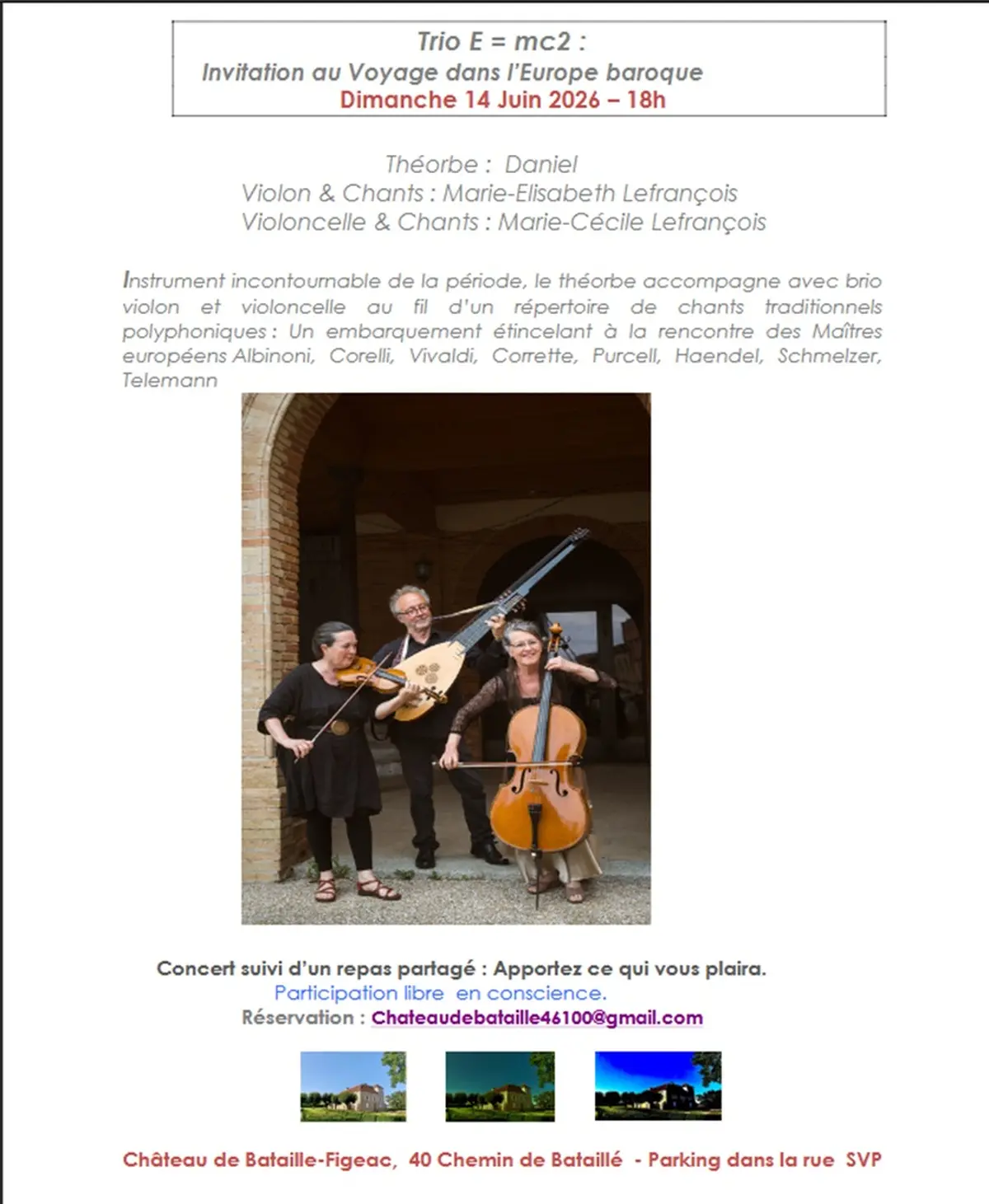 Concert polyphonique baroque, Trio E = mc2