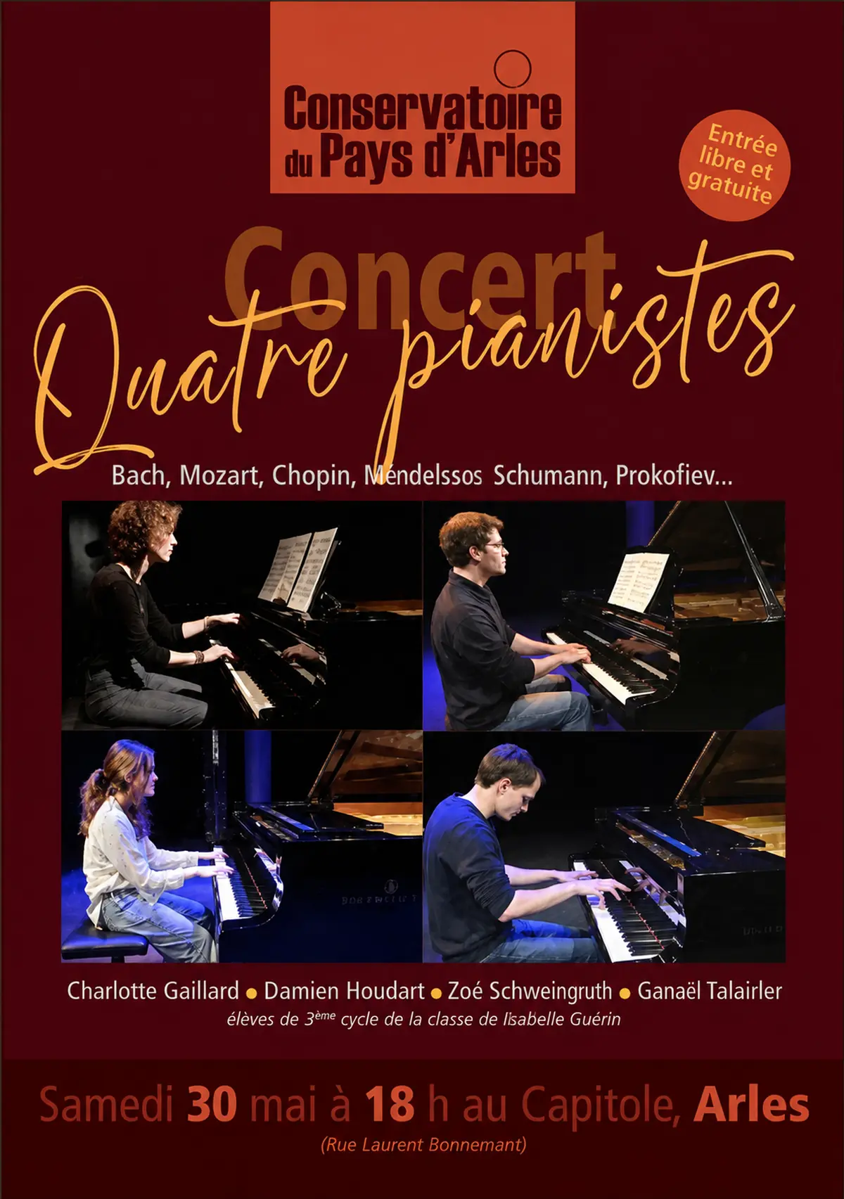 Concert quatre pianistes