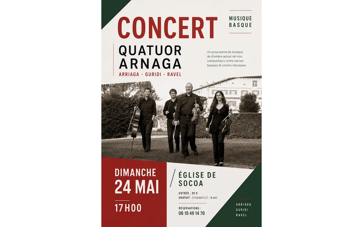 Concert quatuor Arnaga