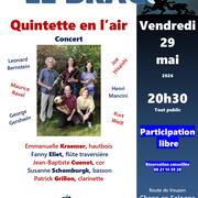 Concert Quintette en l'air à la Maison du Braconnage de Chaon