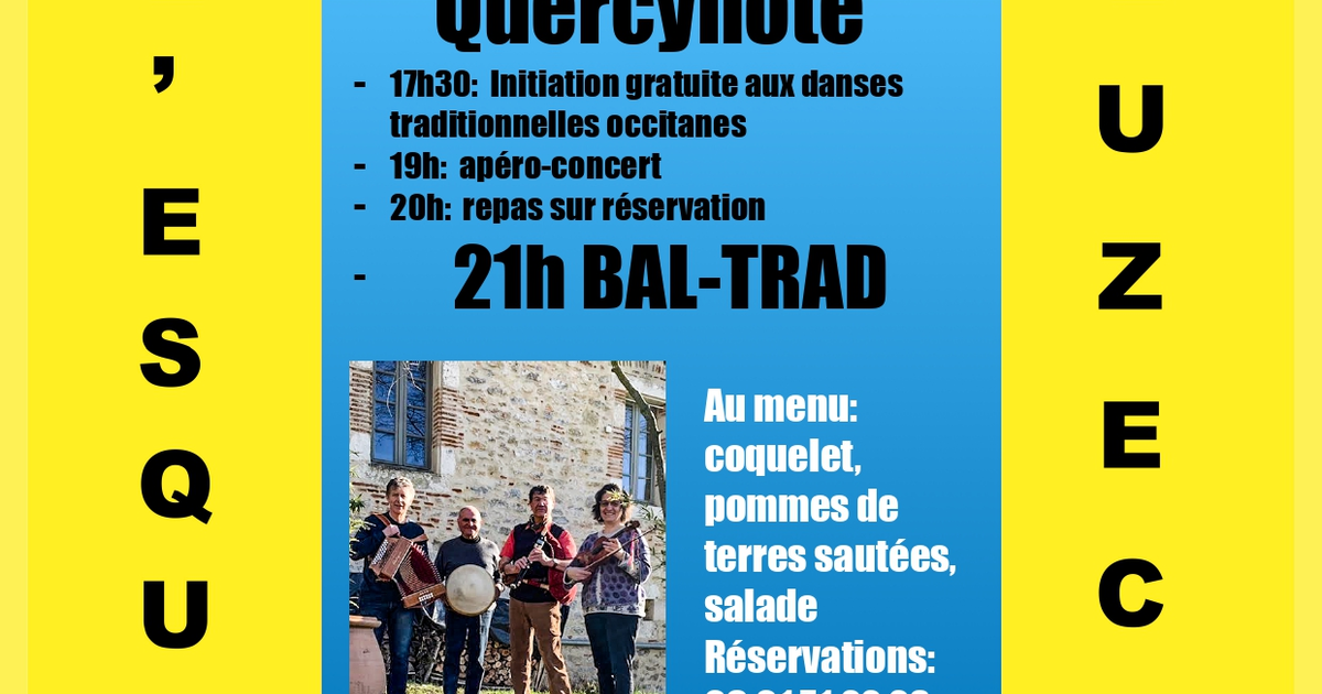 Concert-repas et bal trad avec Quercynote