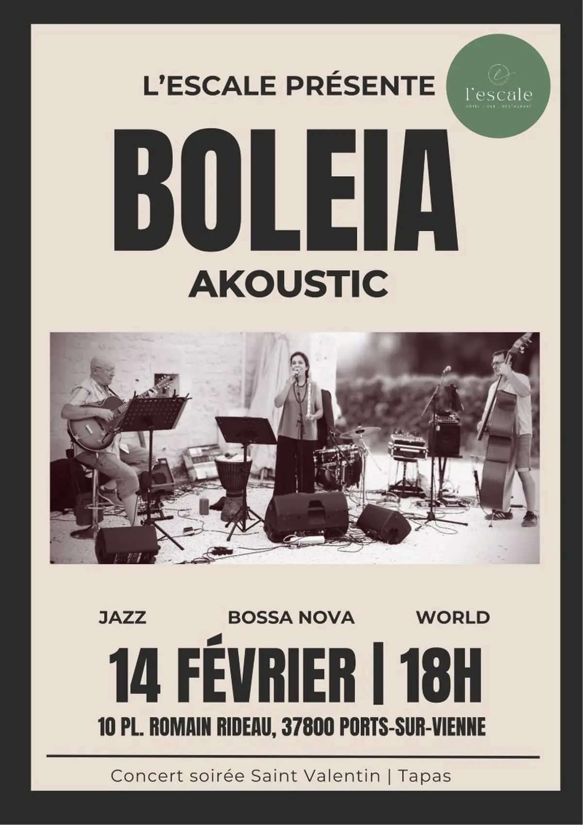 Concert Saint-Valentin : Boleia Akoustic