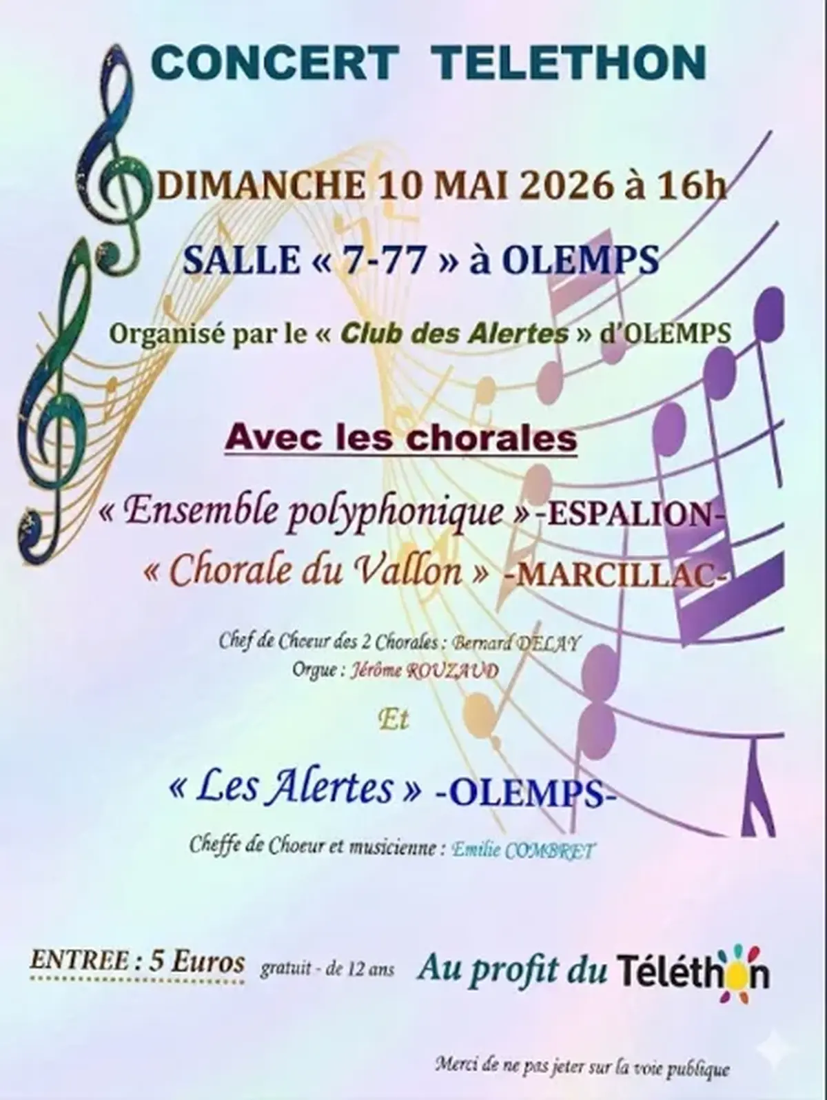 Concert Solidaire au Profit du Téléthon à Olemps