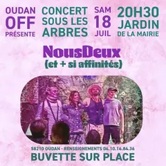 Concert sous les arbres : Nous Deux (et + si affinités)