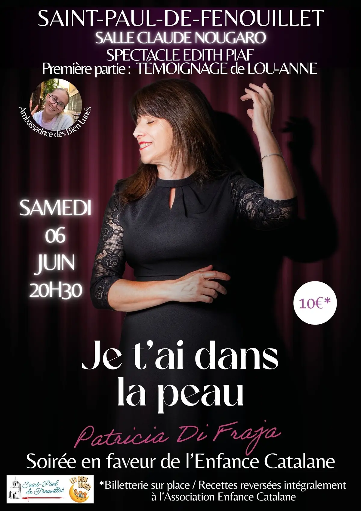 Concert Spectacle Edith Piaf En Faveur De L'Enfance Catalane