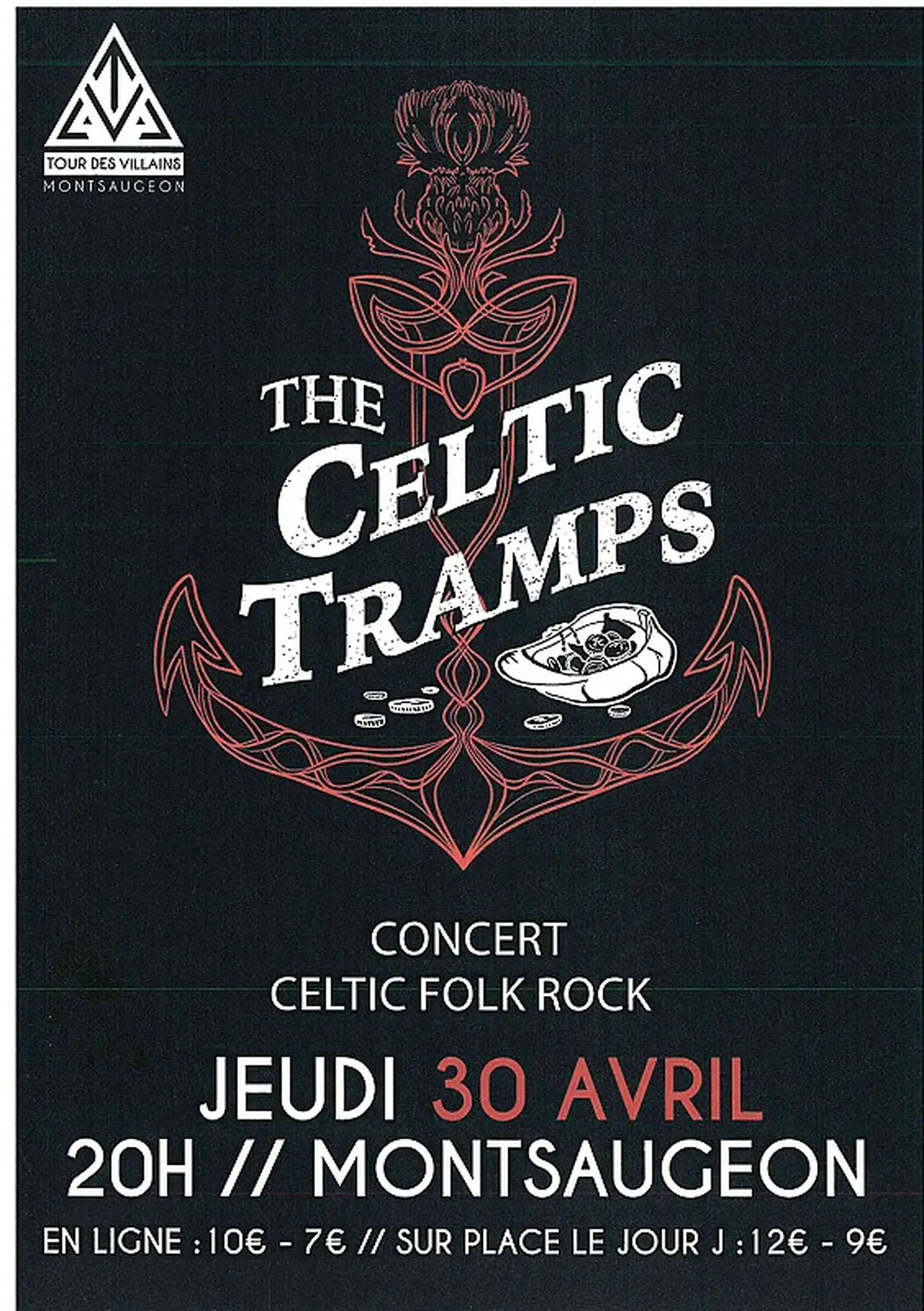 Concert The Celtic Tramps à la tour des villains