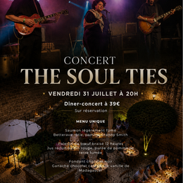 Concert The Soul Ties et diner, au Viguier du Roy de Figeac
