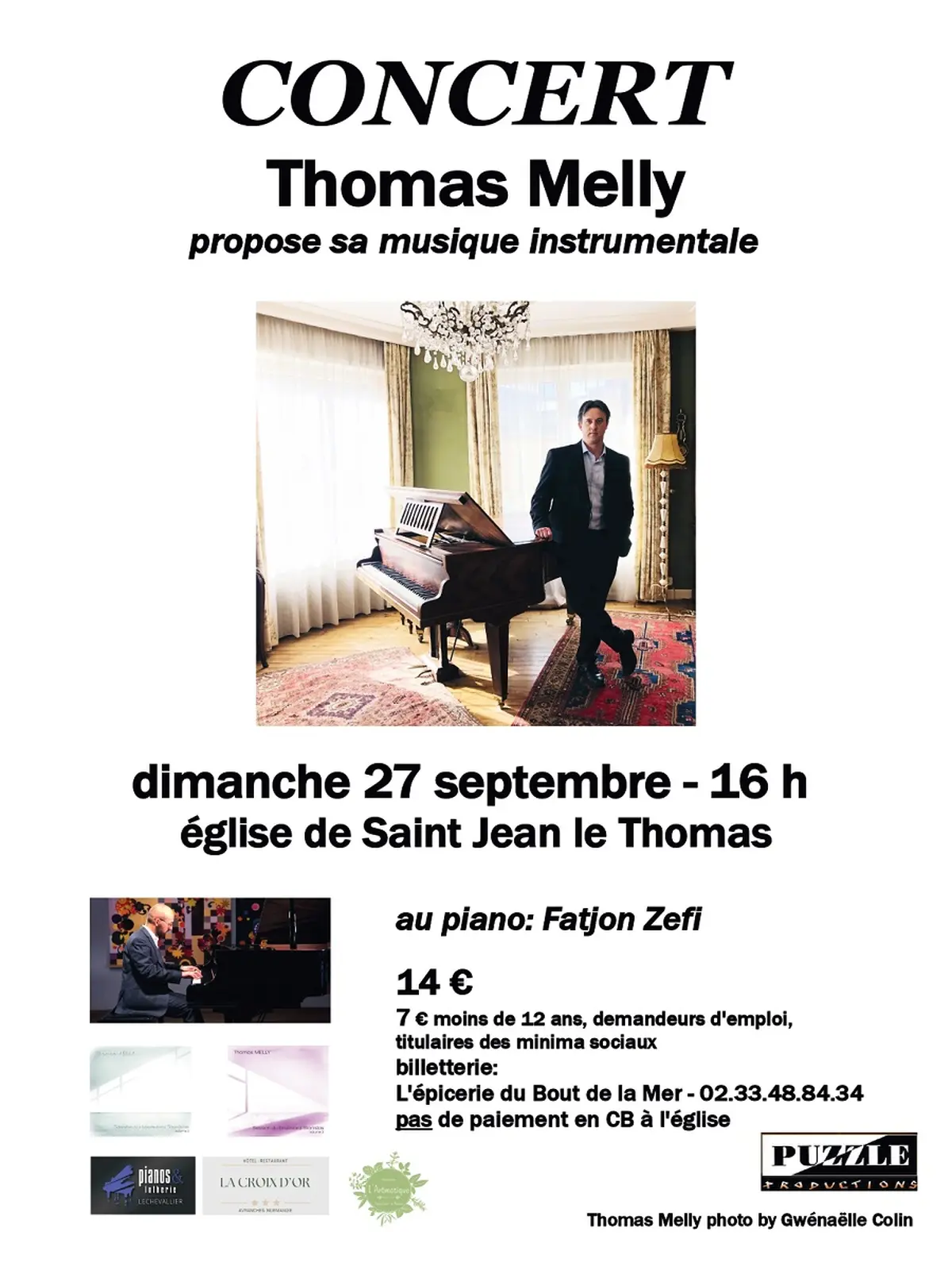 Concert - Thomas Melly propose sa musique instrumentale