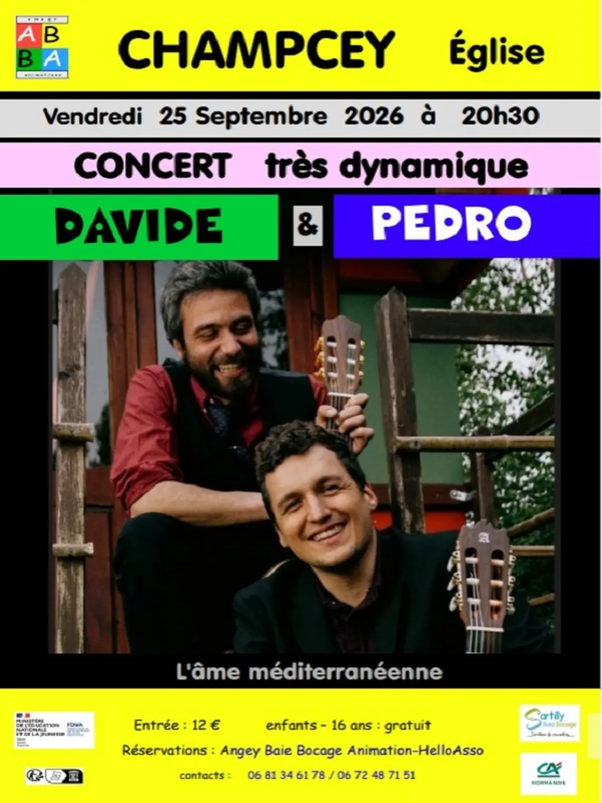 Concert très dynamique Davide et Pedro