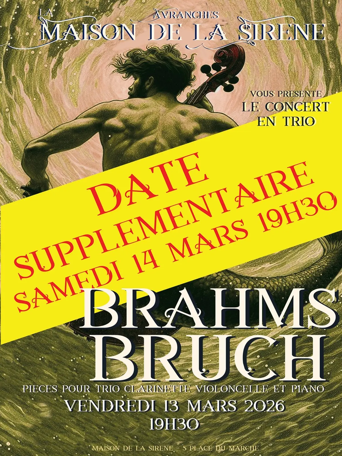 Concert Trio brahms et bruch - date supplémentaire