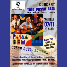 Concert Trio Passa Bem à l'Espace La Croix-Davids