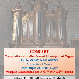 Concert trompette naturelle,cornet à bouquin et orgue