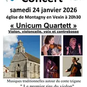 Concert « Unicum Quartett » Violon, violoncelle, voix et contrebasse