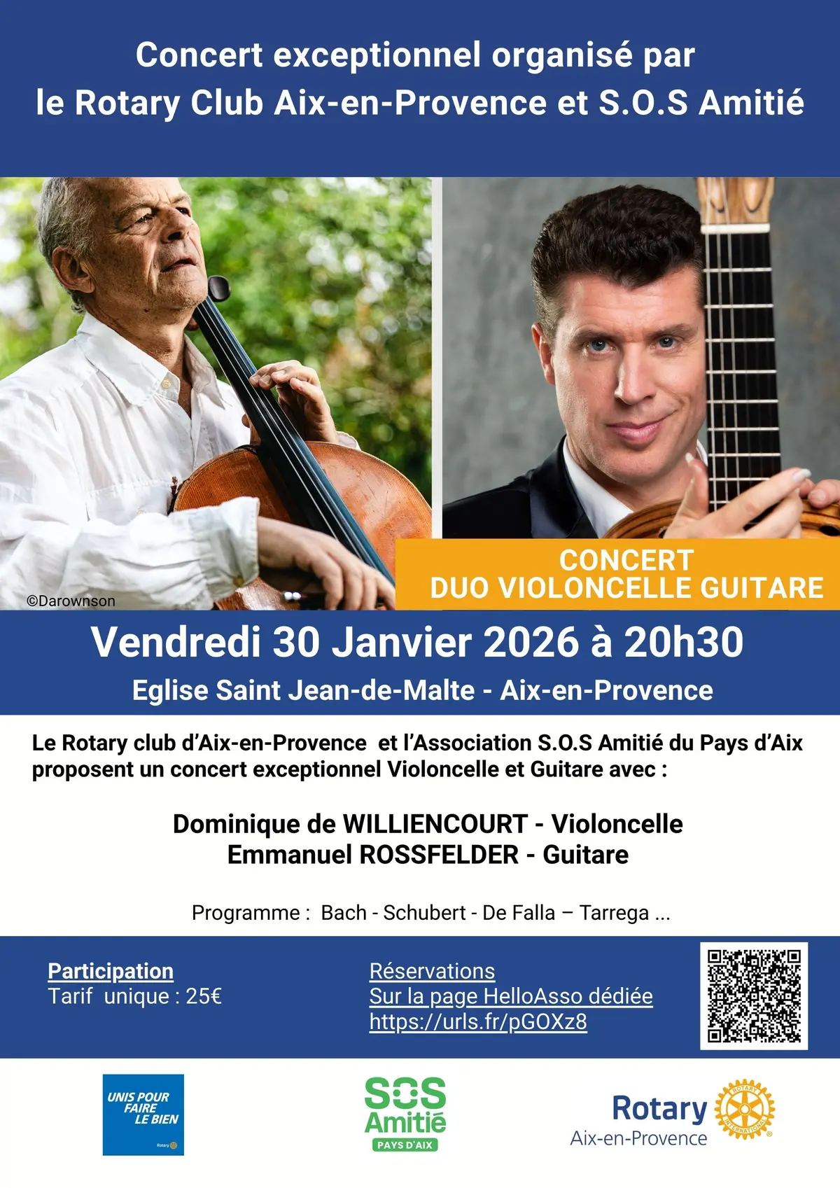 Concert : Violoncelle et Guitare