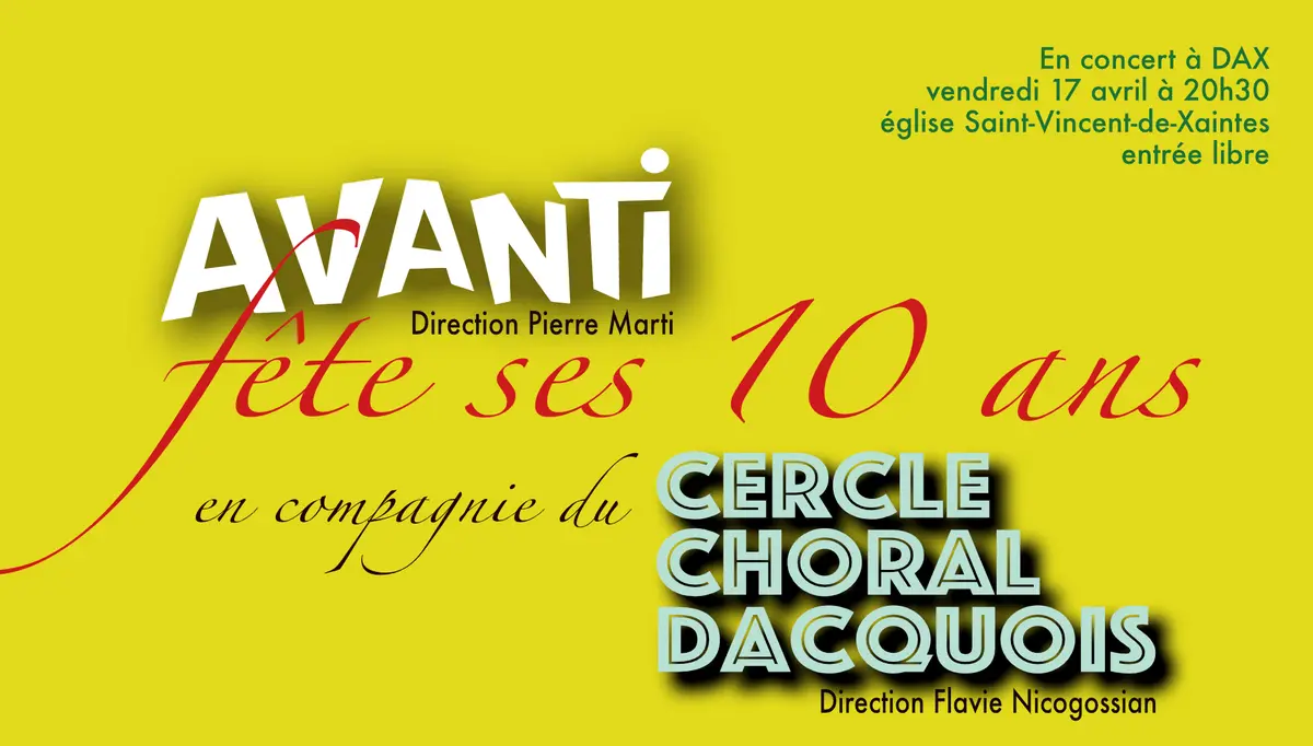 Concert vocal :  Les 10 ans d'Avanti