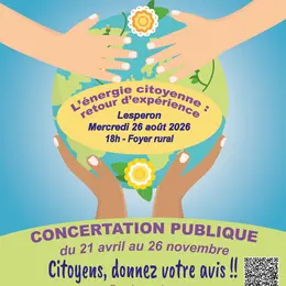 Concertation publique - L'énergie citoyenne retour d'expérience