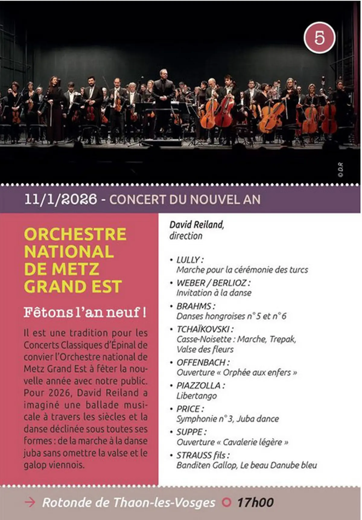 Concerts classiques: concert du nouvel an - Orchestre National de Metz