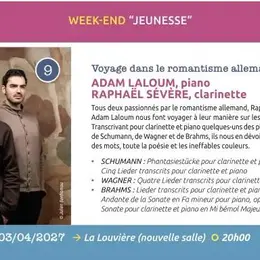 Concerts classiques Epinal - Adam Laloum piano et Raphaël Sévère clarinette
