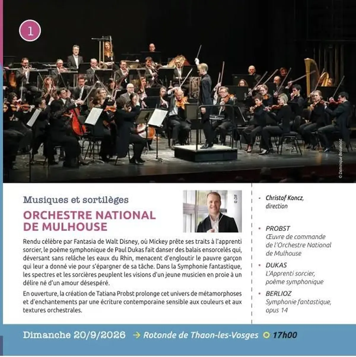Concerts classiques Epinal -  Orchestre National de Mulhouse
