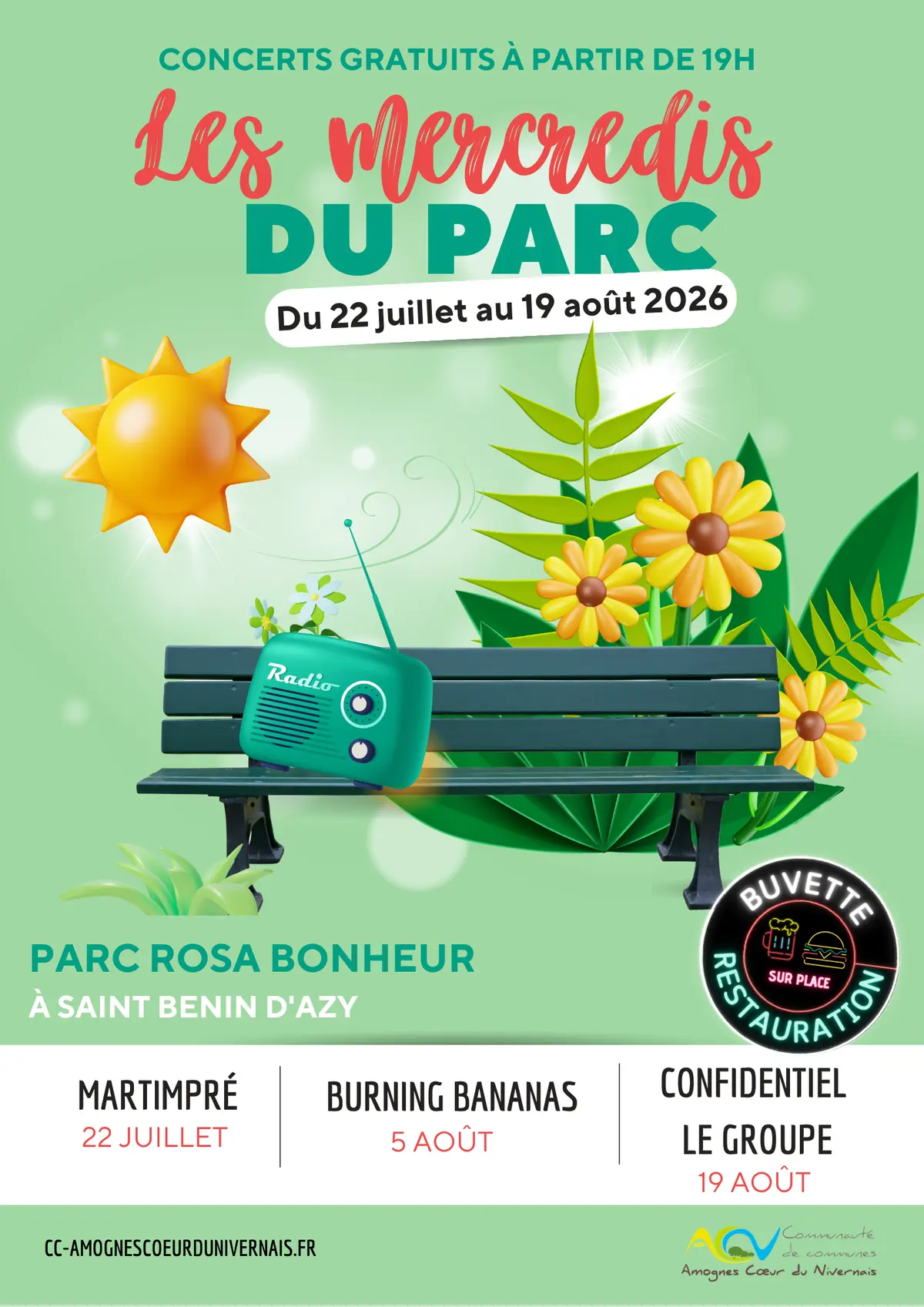 Concerts de l'été : les mercredis du Parc