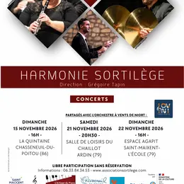 Concerts de l'Harmonie Sortilège - Automne 2026