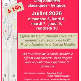 Concerts de la la sixième Académie Musicale