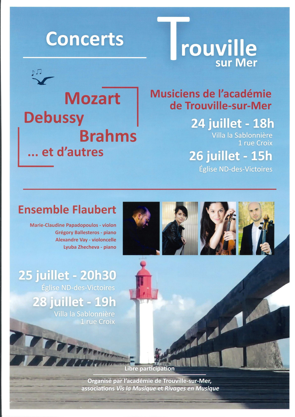 Concerts de musique de chambre à la Villa La Sablonnière