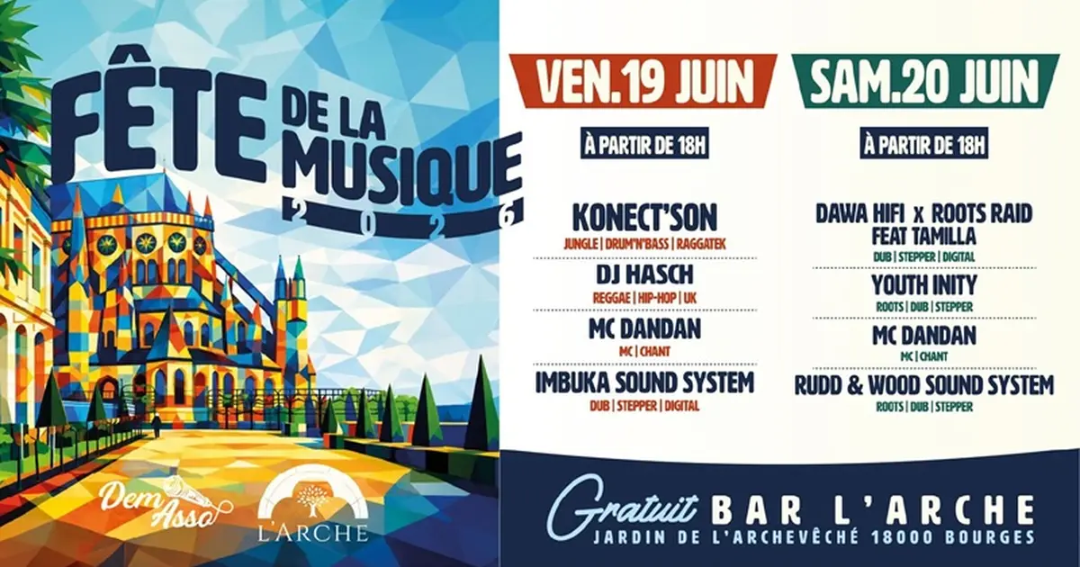 Concerts - Fête de la Musique 2026 Dem Asso à l'Arche