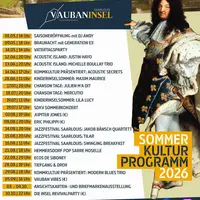 Le programme complet de l'Île Vauban 2026 DR