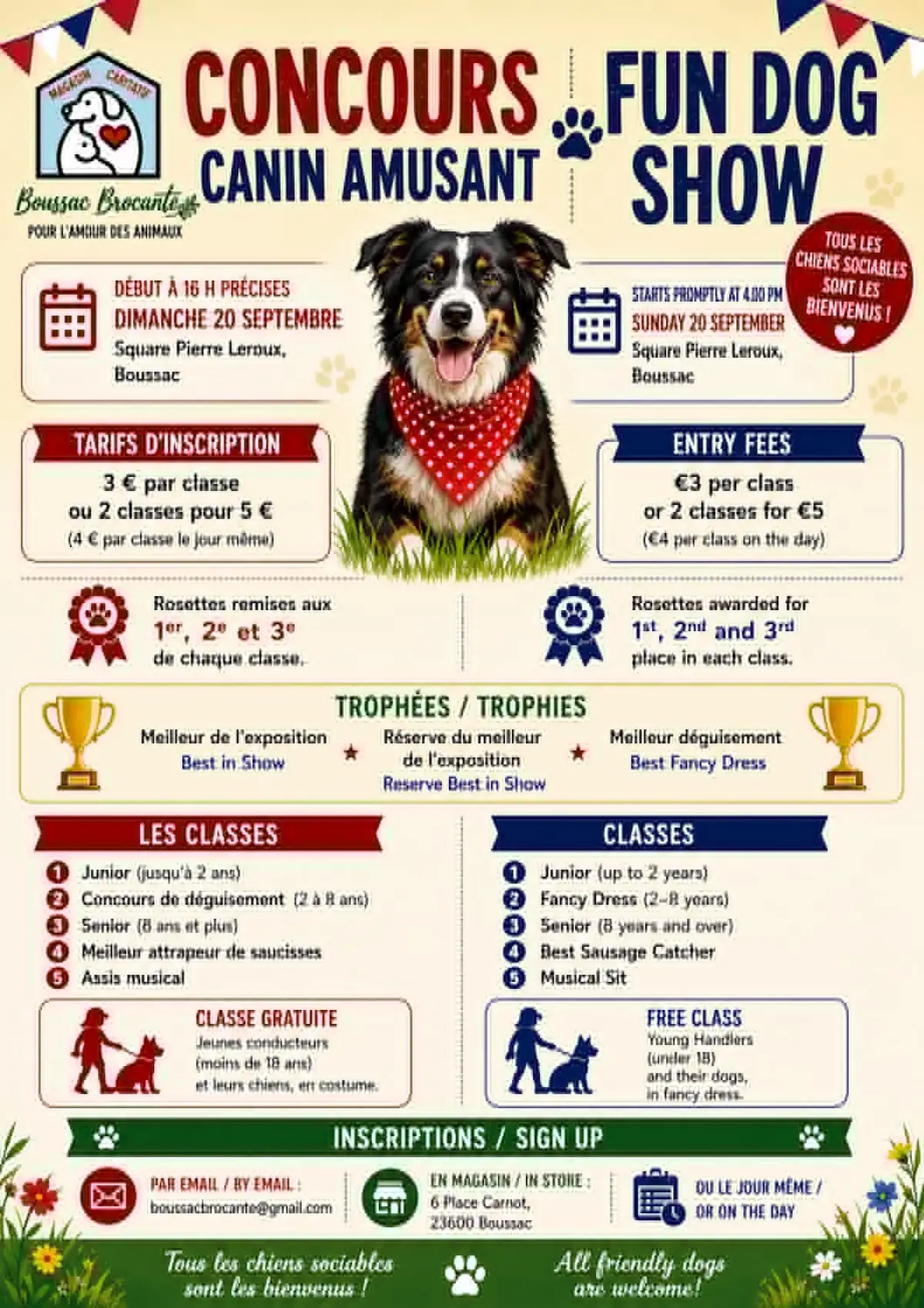 Concours canin amusant