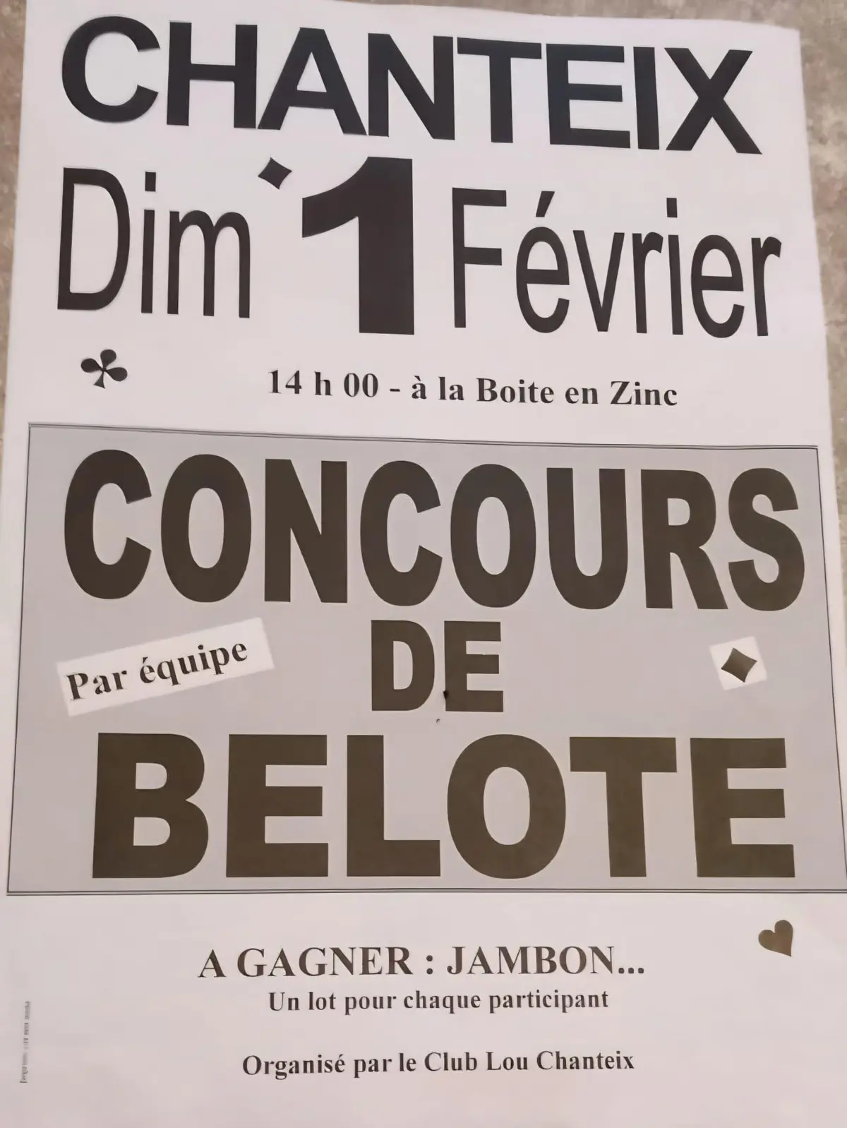 Concours de belote