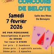 Concours de belote à Benayes