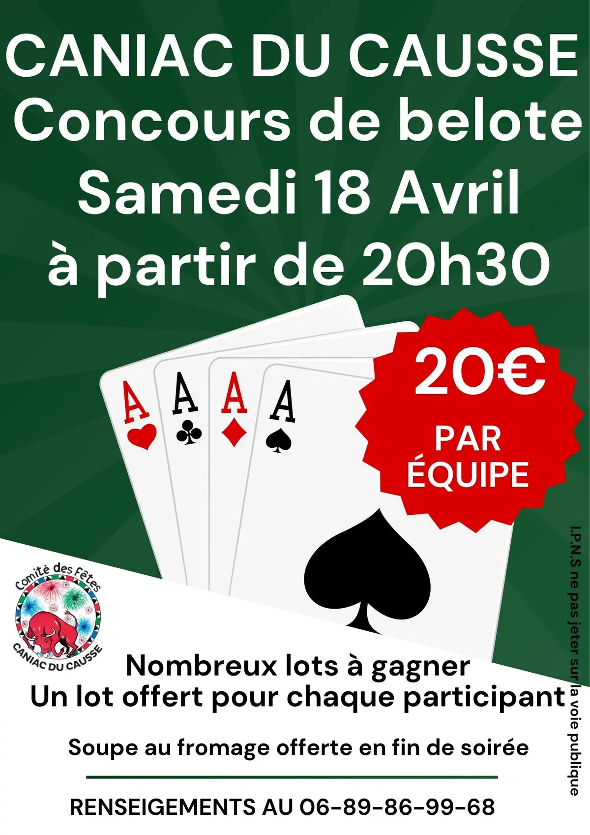 Concours de Belote à Caniac-du-Causse