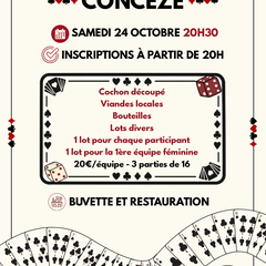 Concours de belote à Concèze
