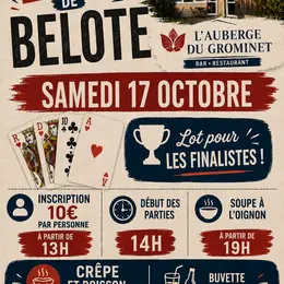 Concours de belote à l'auberge du Grominet