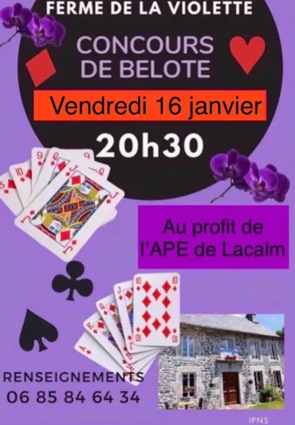 Concours de belote à la Ferme de la Violette