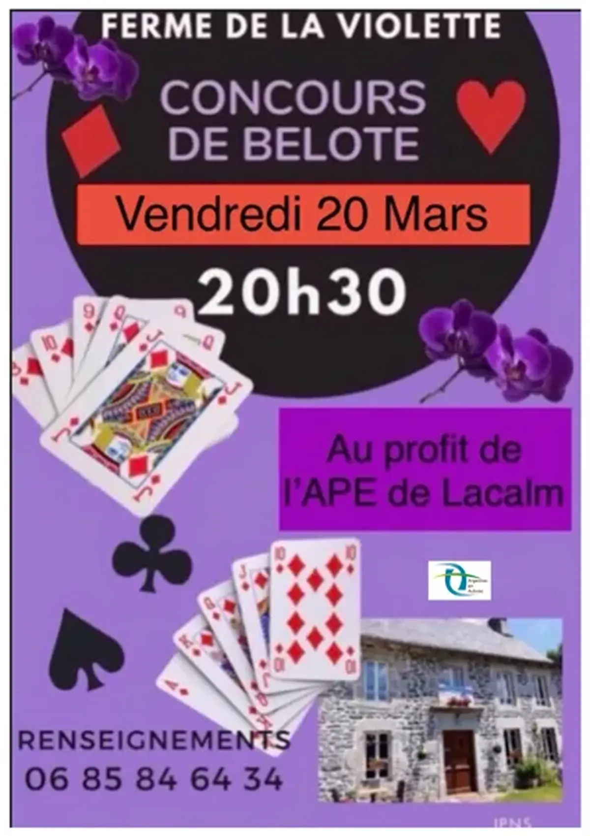 Concours de belote à la Ferme de la Violette