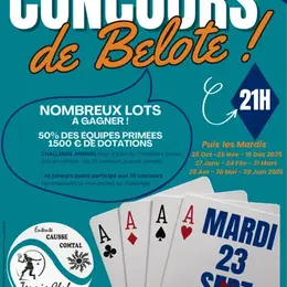 Concours de belote à Lioujas