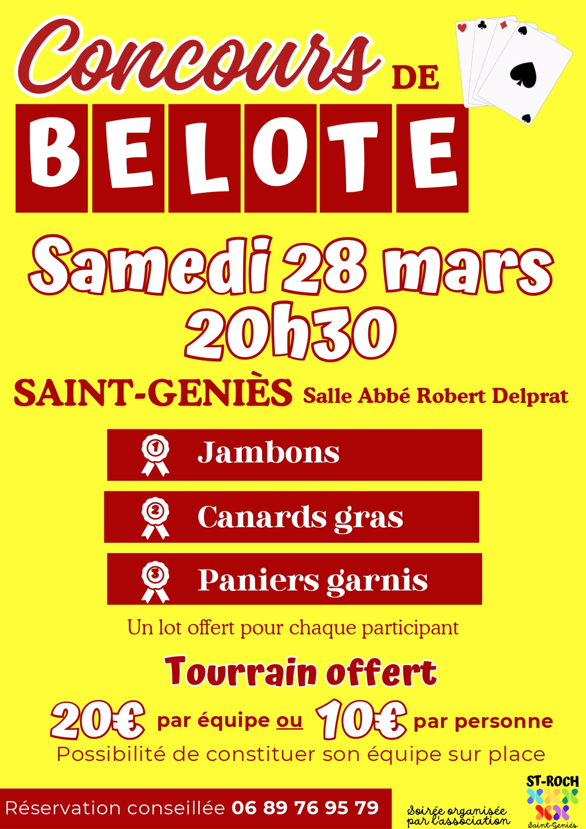 Concours de belote à Saint Geniès