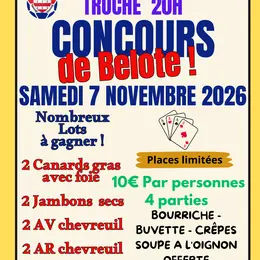Concours de belote à Troche