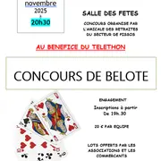 CONCOURS DE BELOTE AU BÉNÉFICE DU TÉLÉTHON à MOUSTEY