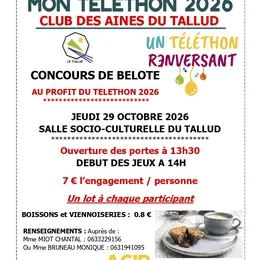 Concours de belote au profit du Téléthon