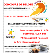 Concours de belote au profit du Téléthon