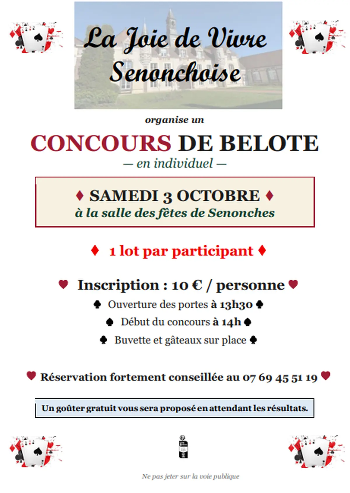 Concours de Belote - en individuel