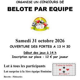 Concours de belote par équipe