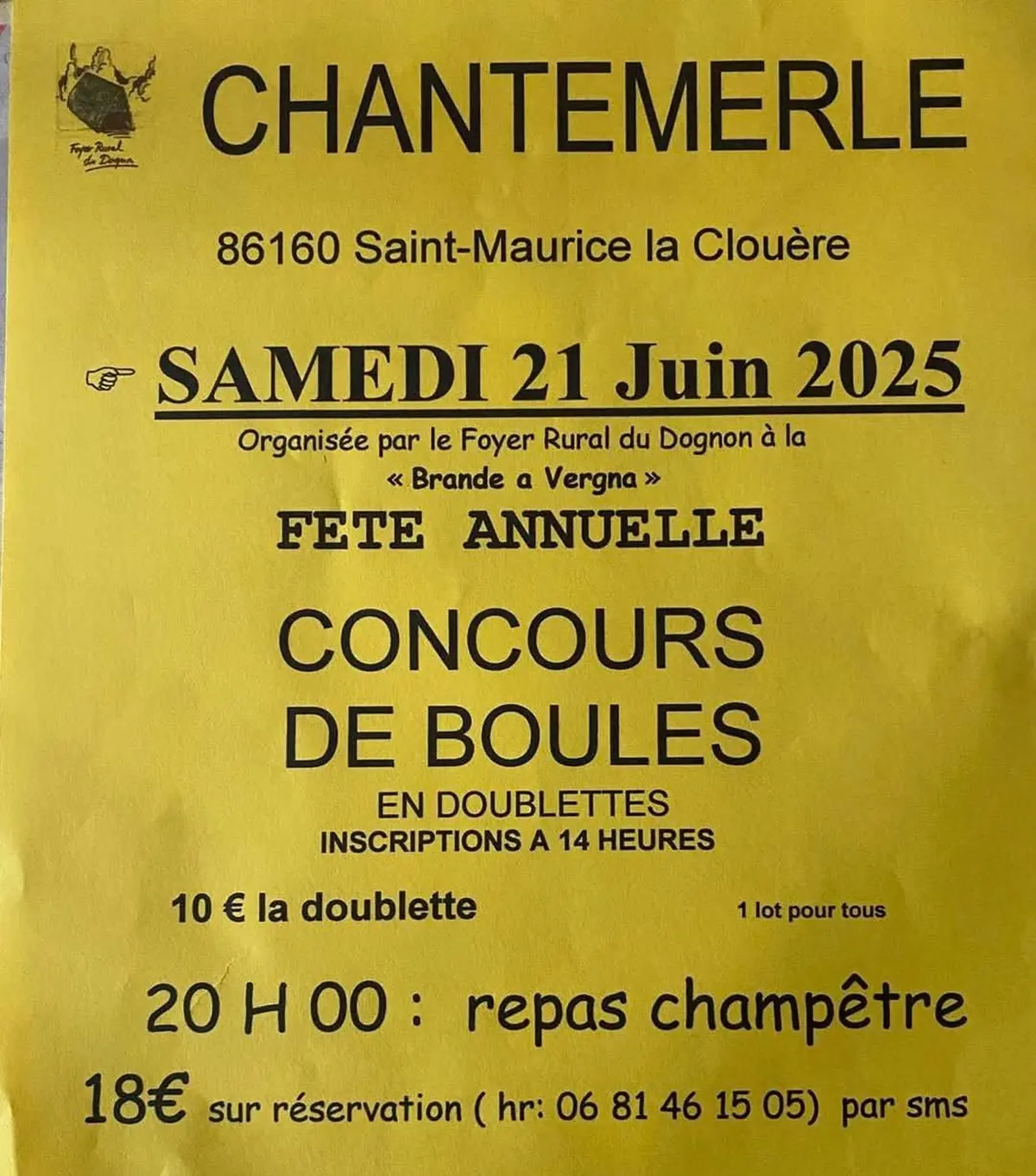 Concours de boules en doublettes