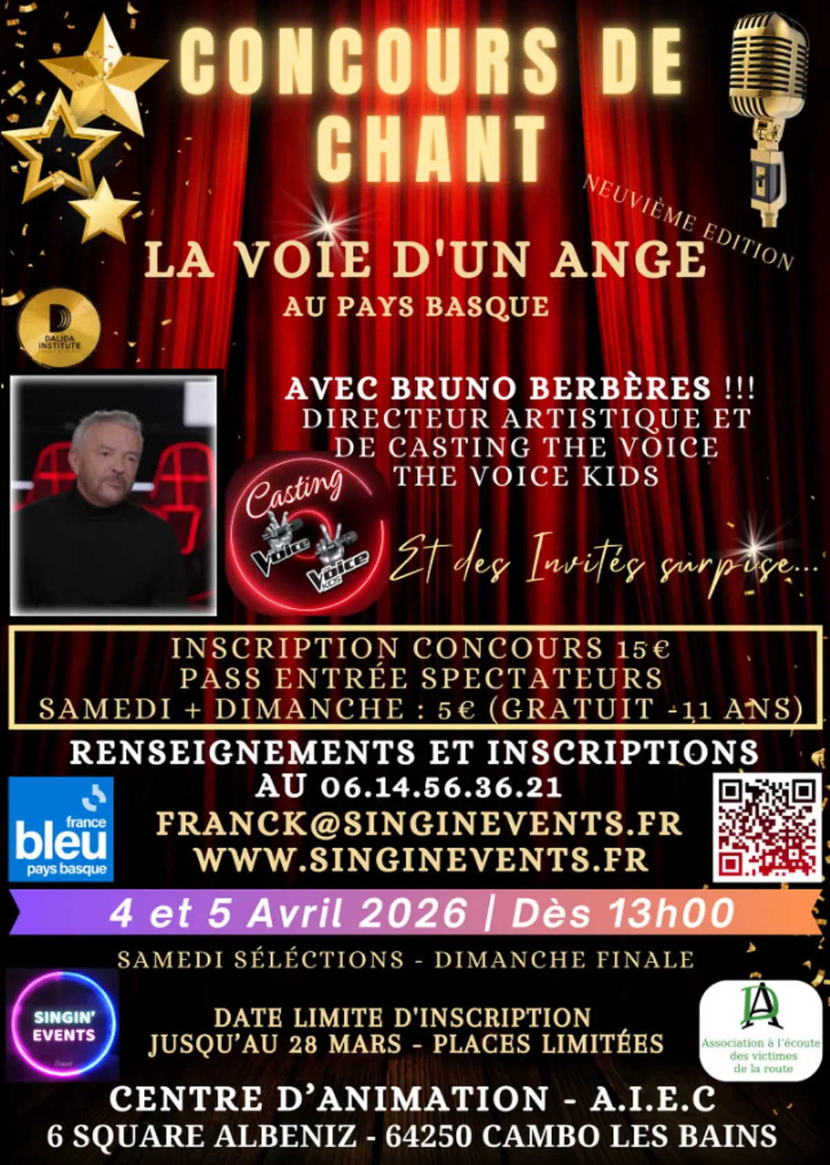 Concours de chant la voie d'un ange au Pays basque