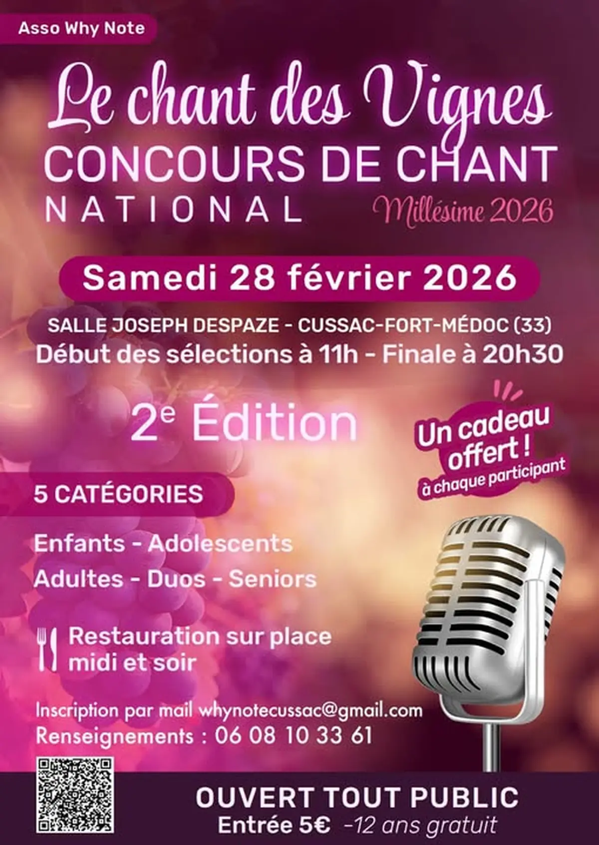 Concours de chant - Le chant des vignes