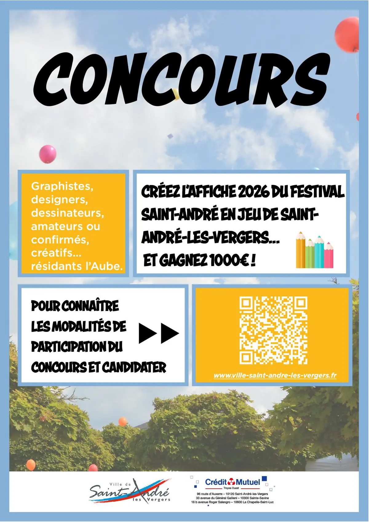 Concours de création d'affiche du Festival Saint-André en Jeu 2026
